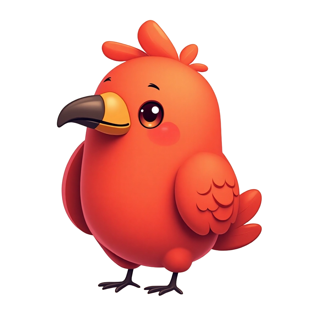 Cute Orange Bird